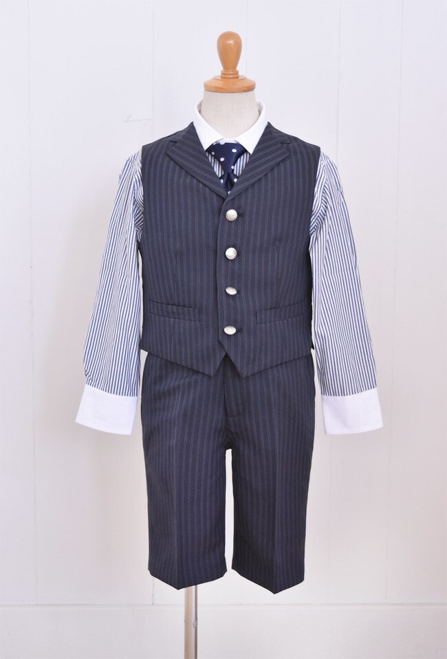 卒業式 男の子スーツ 3月4月ご利用 入学式 スーツ 男の子 レンタル 110 120 130 紺 roby008の画像