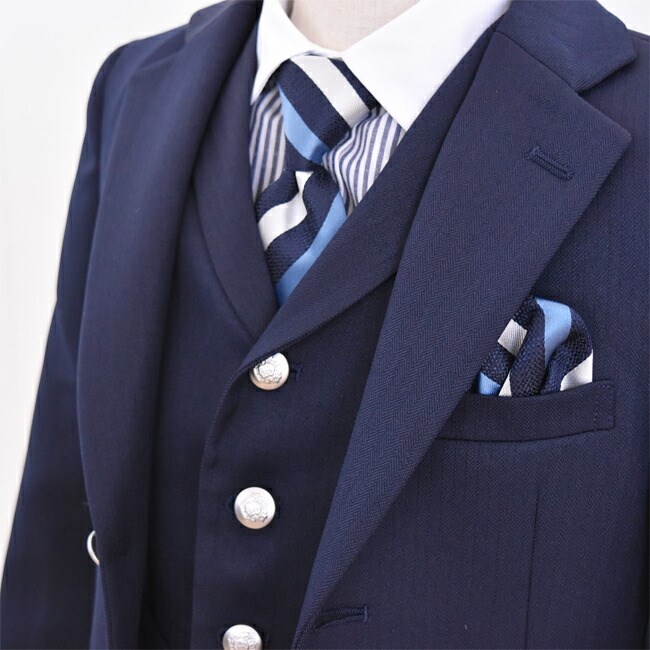 入学式 スーツ レンタル 男の子110 卒業式 3月4月ご利用 入学式 スーツ 男の子 レンタル 110 120 130 紺 roby009の画像