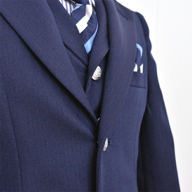 入学式 スーツ レンタル 男の子110 卒業式 3月4月ご利用 入学式 スーツ 男の子 レンタル 110 120 130 紺 roby009の画像