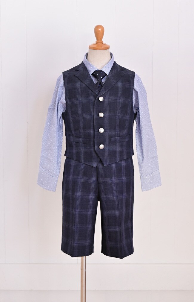 入学式 スーツ レンタル 男の子110 3月4月ご利用 卒業式 スーツ 男の子 レンタル 110 120 紺 roby011の画像