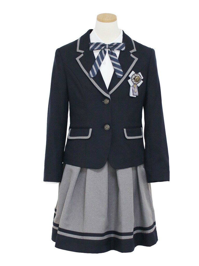 【美品】入学式♥️女の子向けフォーマル フルセット グレー 120cm＆20cm 小学校 卒業式 服 女子 入学式 ブランド レンタル 3月ご利用