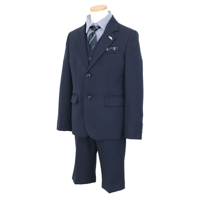 入学式 男の子 服装 卒業式 3月4月ご利用 入学式 スーツ 男の子 レンタル 110 120 130 紺 aby060の画像