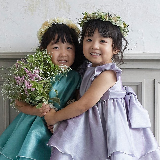 子供用花かんむり renac037 グリーン ナチュラルアンティーク 花かん 
