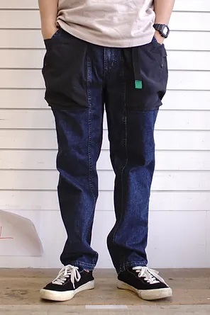 H.A.K.U ハク HK-T119 ハンズフリー ナロー テーパード デニム HANDS FREE NARROW TAPERED DENIM アウトドアパンツ ストレッチの画像