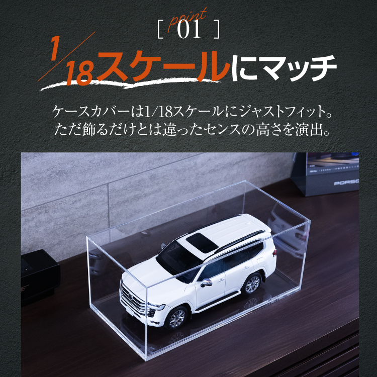 日本製 AutoExhibit 1/18用 ミニカー アクリルケース 高品質 収納