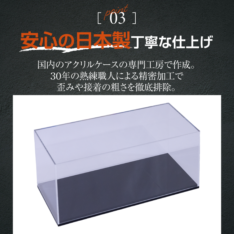 日本製 AutoExhibit 1/18用 ミニカー アクリルケース 高品質 収納