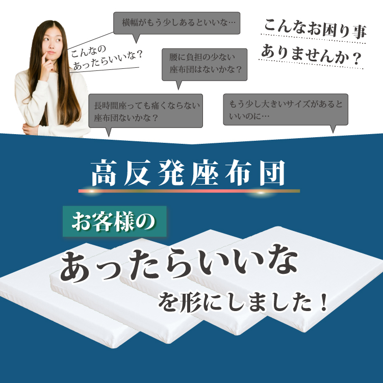 高反発 シートクッション 4枚セット 40×40×5cm ヌードクッション 40×40cm クッション 座布団 チェアパッド 背当て スクエア 小さめの画像