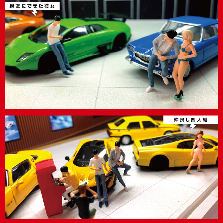 1/64 フィギュア 4体 Rapid64 1/64スケール ミニチュア フィギュア 模型 ジオラマ 人間 人物