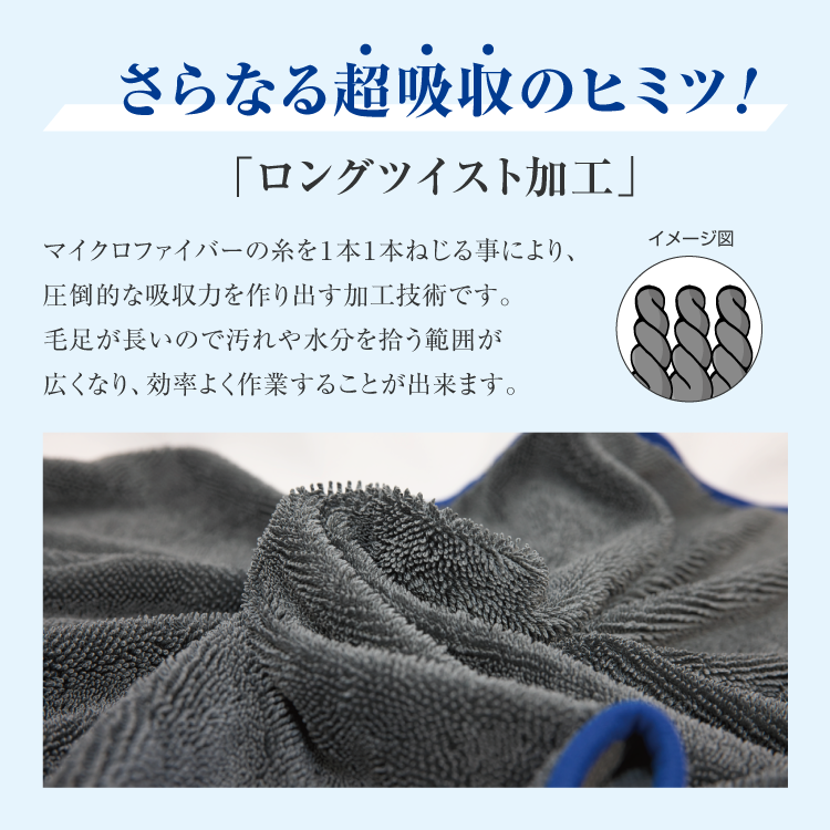 洗車タオル 50×60cm マイクロファイバー 大判 洗車クロス タオル 超吸水 超吸収 吸水速乾 拭き上げ 傷防止 窓拭き｜reowide2｜05