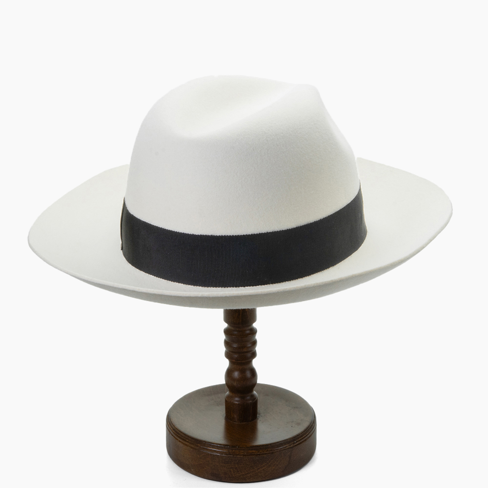 帽子 ハット つば広ハット メンズ レディース 中折れハット 白 ホワイト 秋冬 ウール フェルトハット ブランド EDHAT エドハット 日本製 中折れ帽　M-16066400 |  | 07