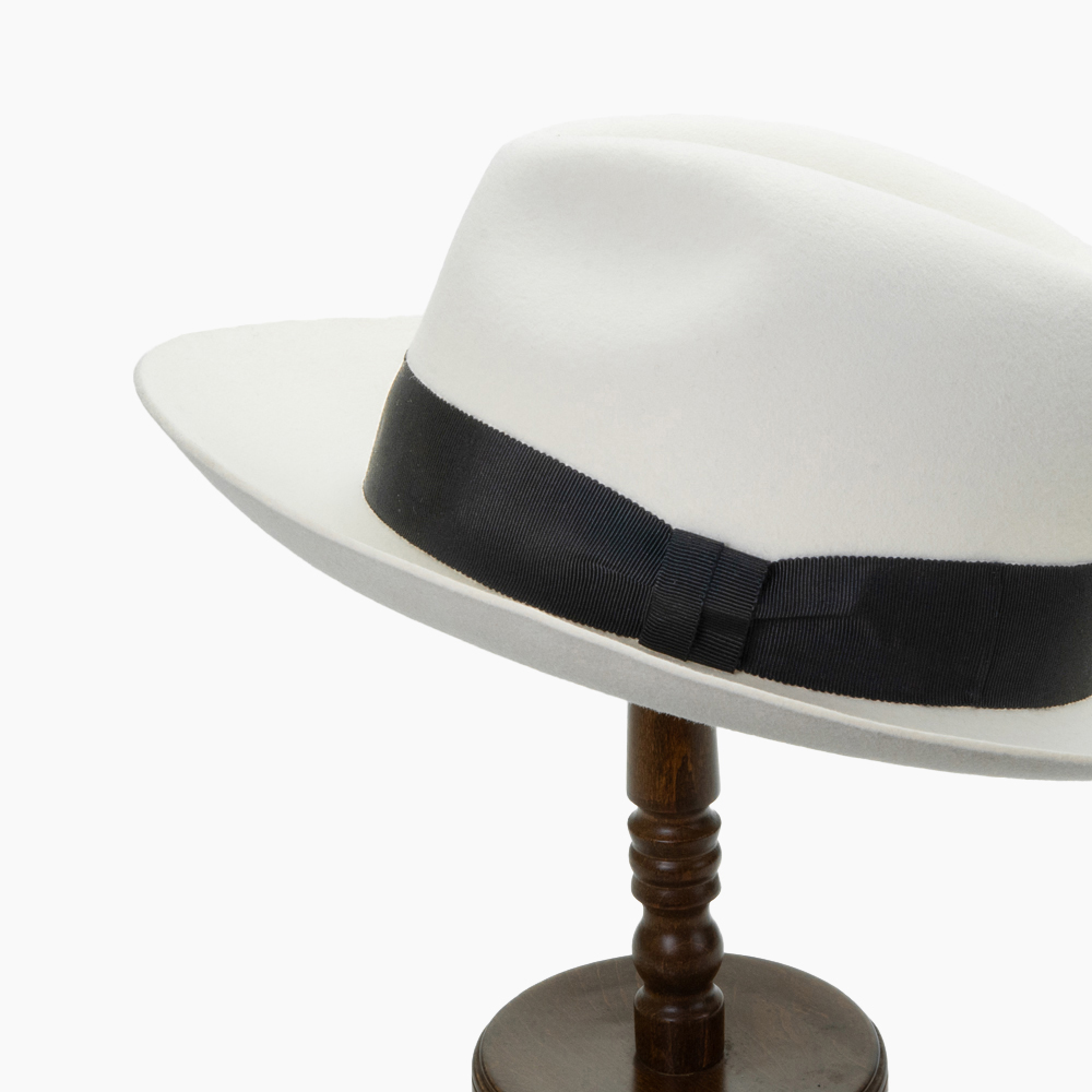 帽子 ハット つば広ハット メンズ レディース 中折れハット 白 ホワイト 秋冬 ウール フェルトハット ブランド EDHAT エドハット 日本製 中折れ帽　M-16066400 |  | 09