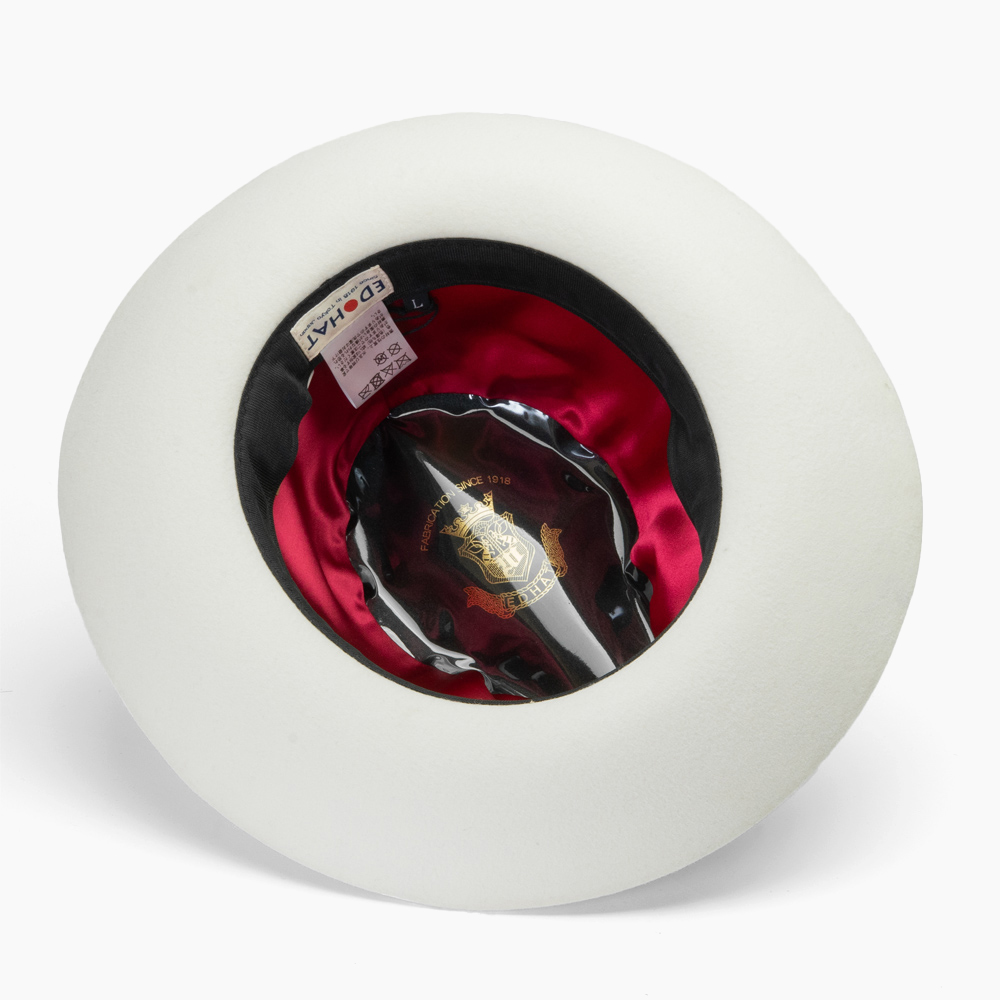 帽子 ハット つば広ハット メンズ レディース 中折れハット 白 ホワイト 秋冬 ウール フェルトハット ブランド EDHAT エドハット 日本製 中折れ帽　M-16066400 |  | 10