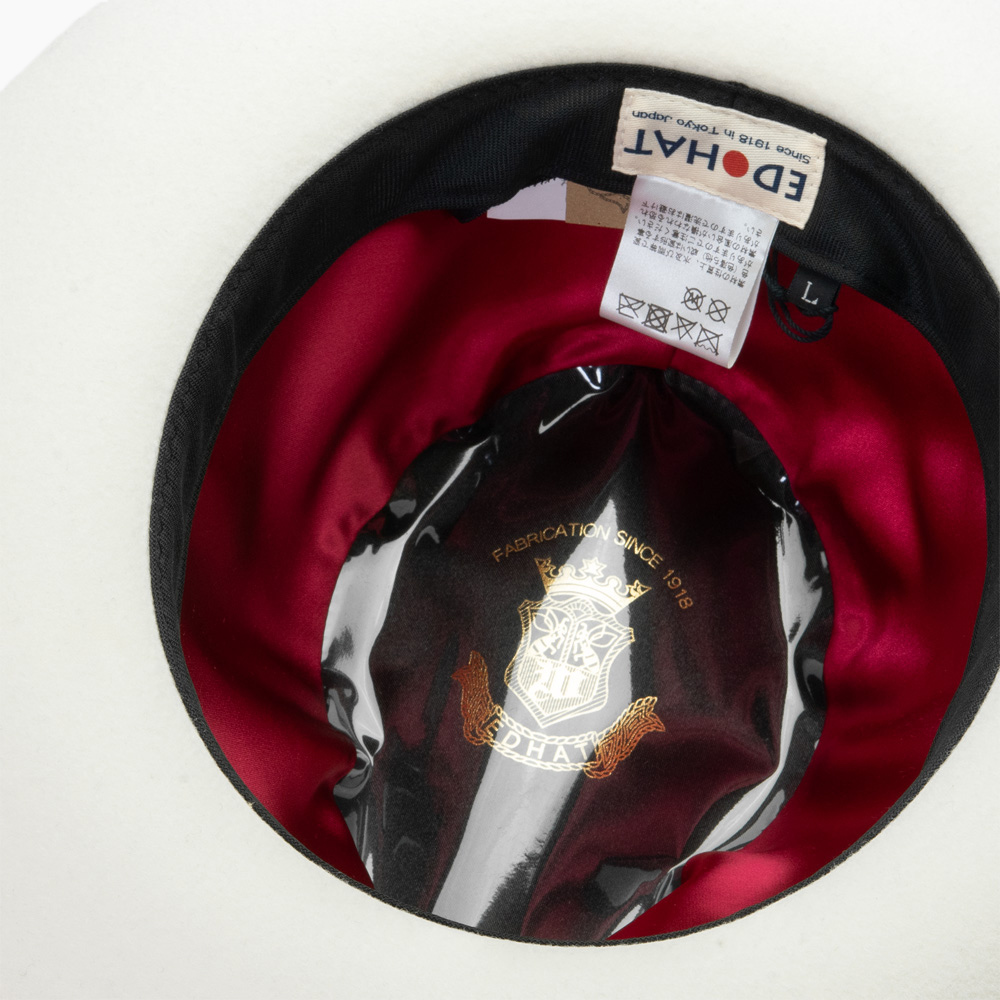 帽子 ハット つば広ハット メンズ レディース 中折れハット 白 ホワイト 秋冬 ウール フェルトハット ブランド EDHAT エドハット 日本製 中折れ帽　M-16066400 |  | 11