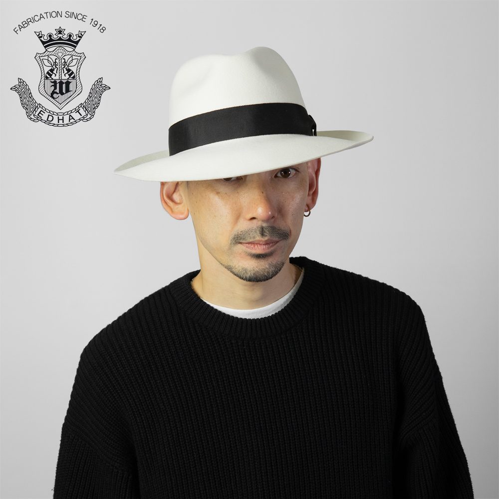 帽子 ハット つば広ハット メンズ レディース 中折れハット 白