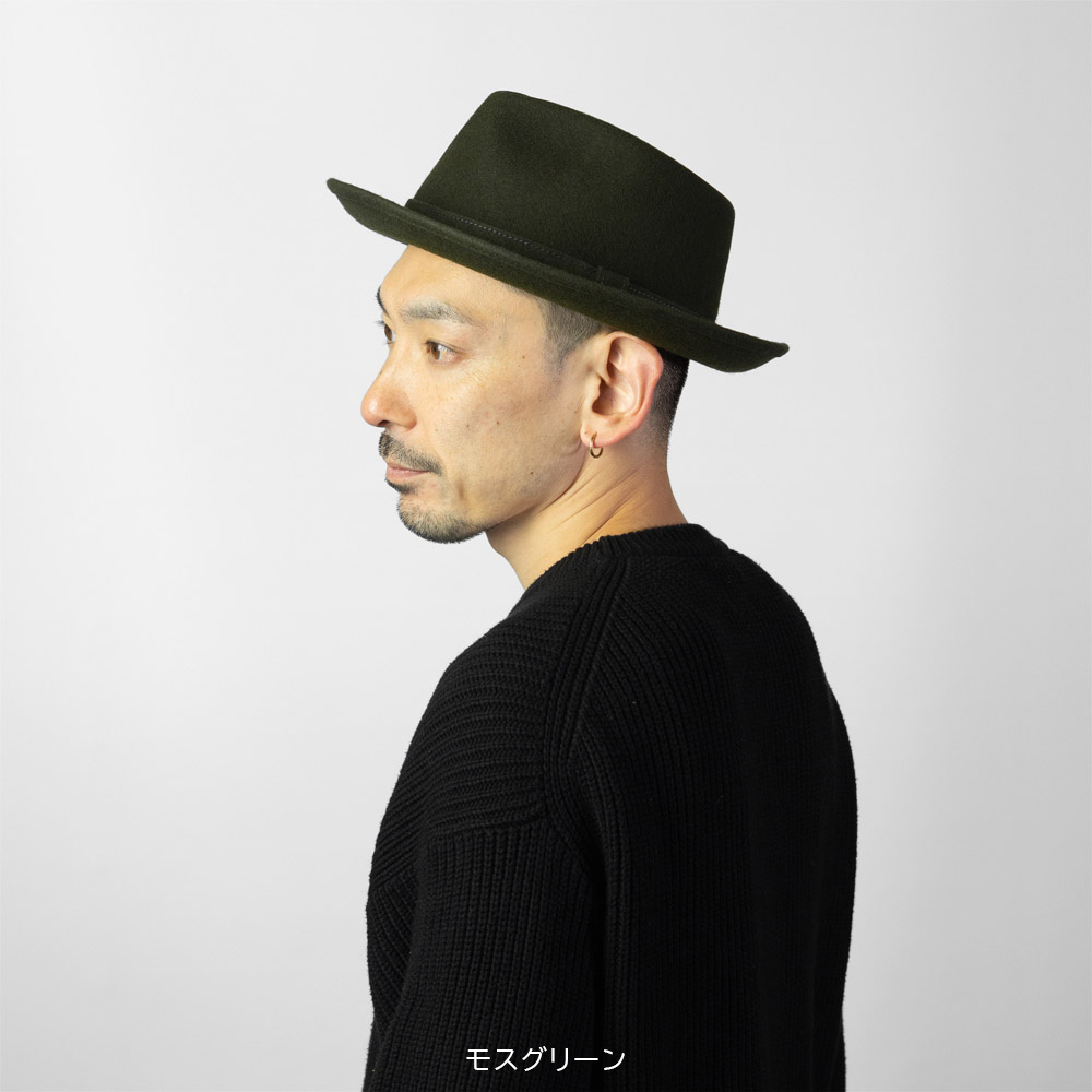 【日本製 EDHAT】中折れハット ウールフェルト 秋冬 メンズ ミドルブリム サイズ調節 大きいサイズ 小さいサイズ ブラック カーキ パープル レッド  M-16266445 |  | 06
