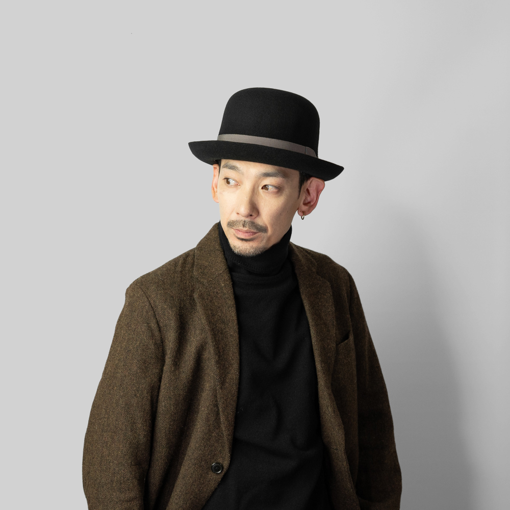 ハット 帽子 秋冬 メンズ つば広ハット 帽子 オープンクラウン フェルトハット ウール フェルト ブラック ワインレッド ブランド EDHAT エドハット ボーラーハット 日本製 大きいサイズ 小さいサイズ サイズ調節 無地 シンプル トラッド 送料無料