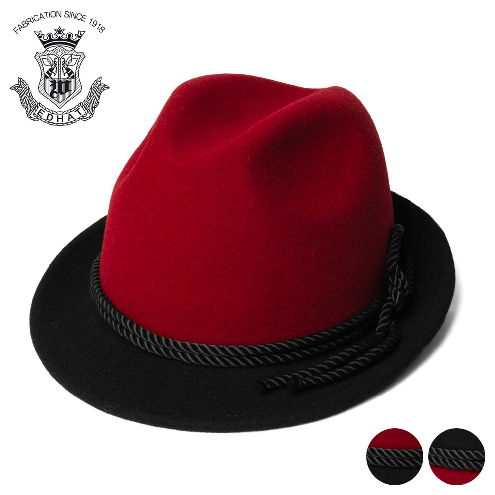 ウール フェルト チロリアンハット EDHAT エドハット メンズ 中折れ