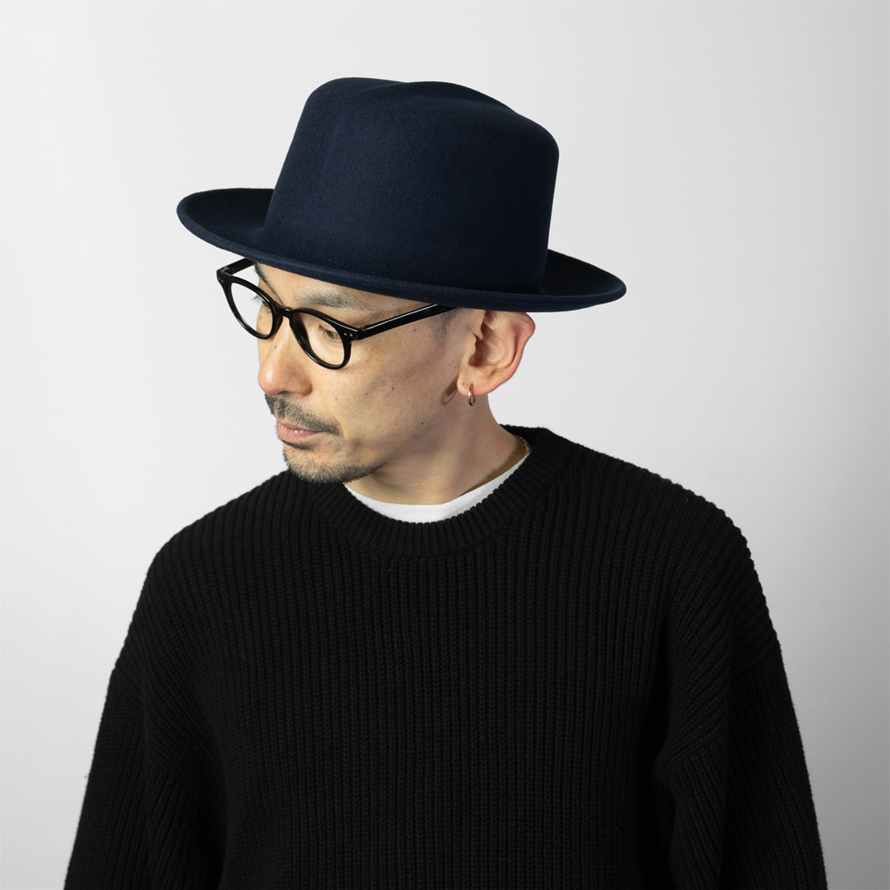 ハット 秋冬 メンズ レディース 帽子 オプティモ スジ入り ウール