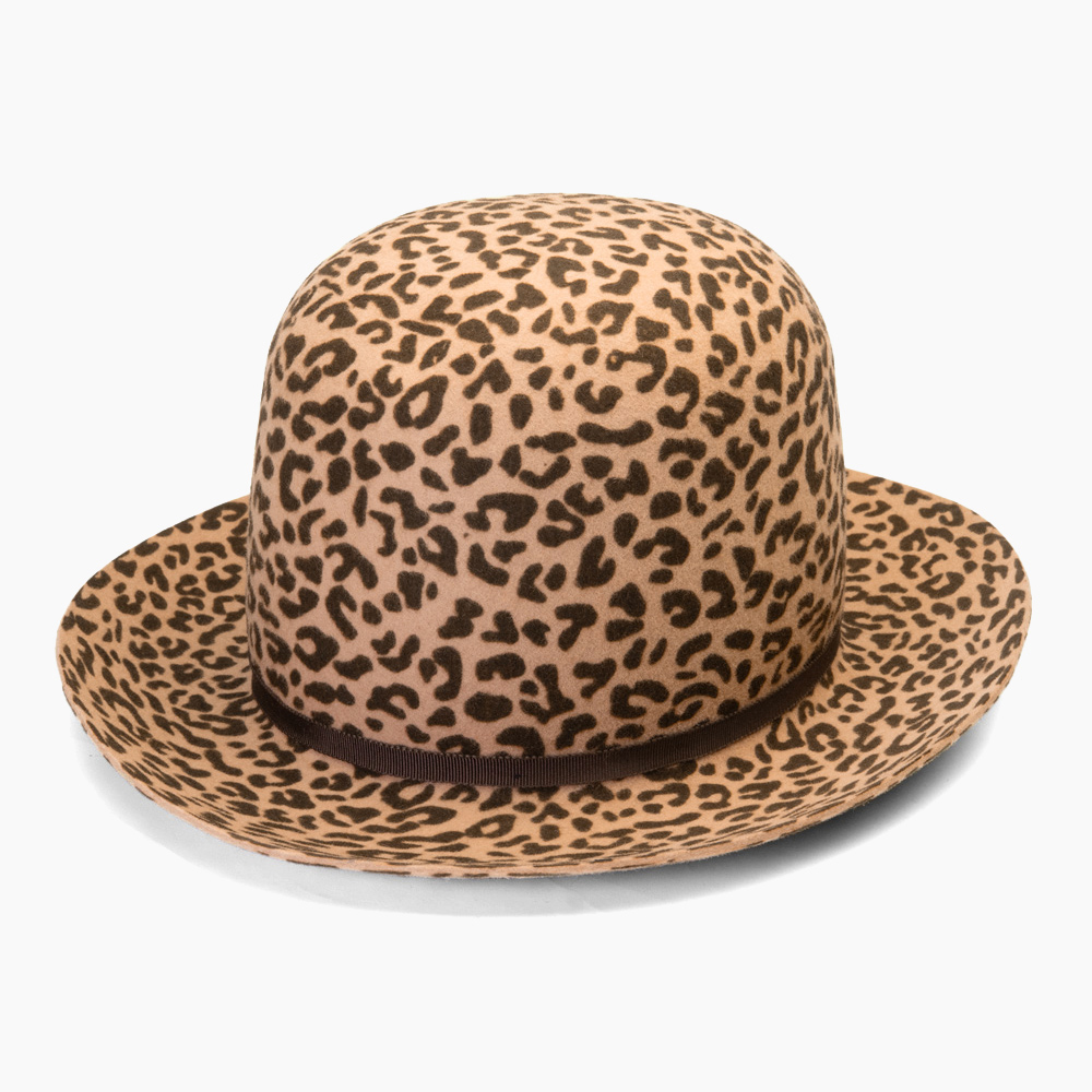 ヒョウ柄リボン付き帽子 3色セット ヒョウ柄リボン付き帽子 3色セット