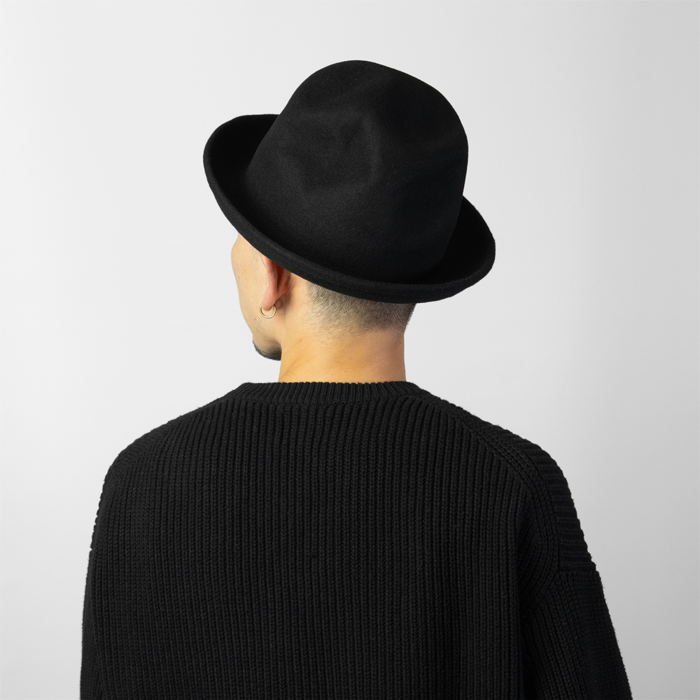 マウンテンハット 帽子 ハット メンズ 秋冬 つば 短い ウール フェルト