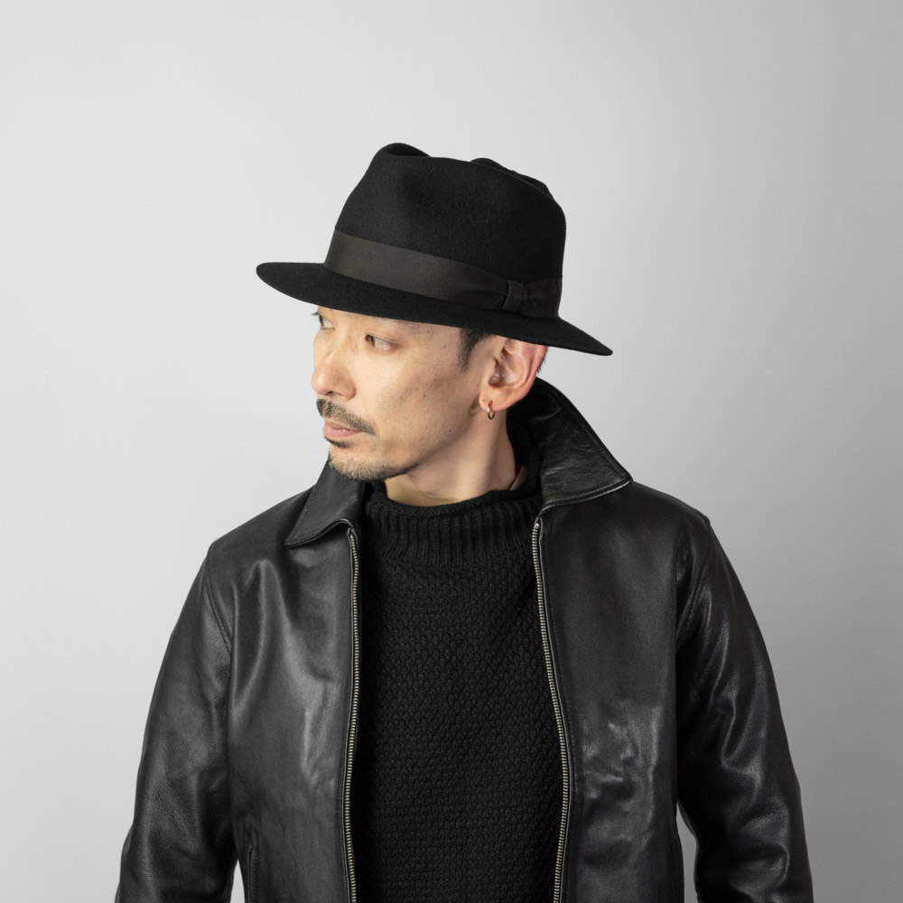 EDHAT エドハット 中折れハット スカルクラウン ウールフェルト 日本製