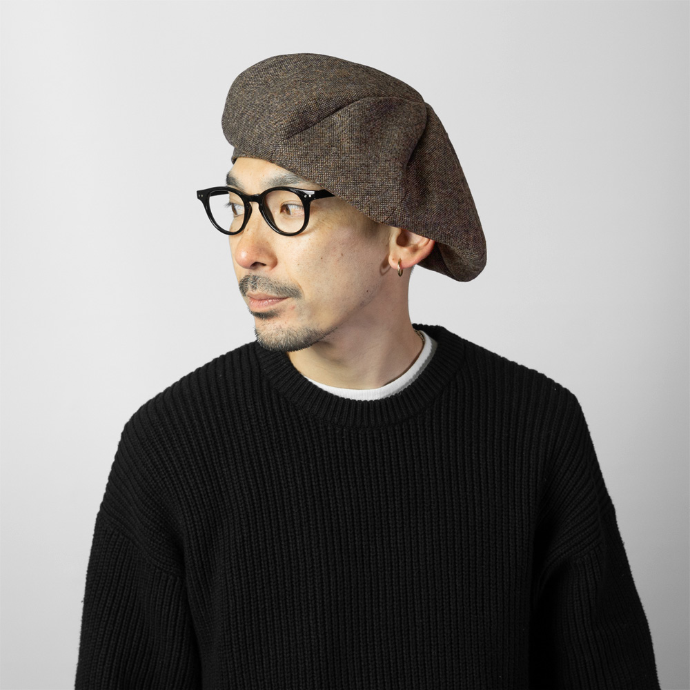 EDHAT ベレー帽 大きめ ゆったり メンズ 秋冬 ベレー 帽子