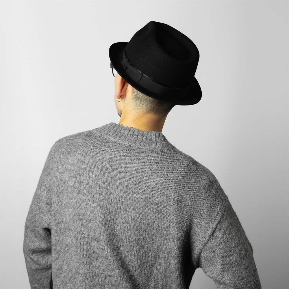 EDHAT エドハット 日本製 ラビットファーフェルト ティアドロップ ショートブリム 短いつば 中折れハット メンズ 春秋冬 M-16235122 |  | 05