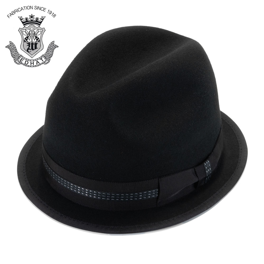 日本製 EDHAT エドハット ウールフェルト ショート ダウンブリム 短いつば 中折れハット サイズ調節可 帽子 メンズ レディース  M-16266482 | 