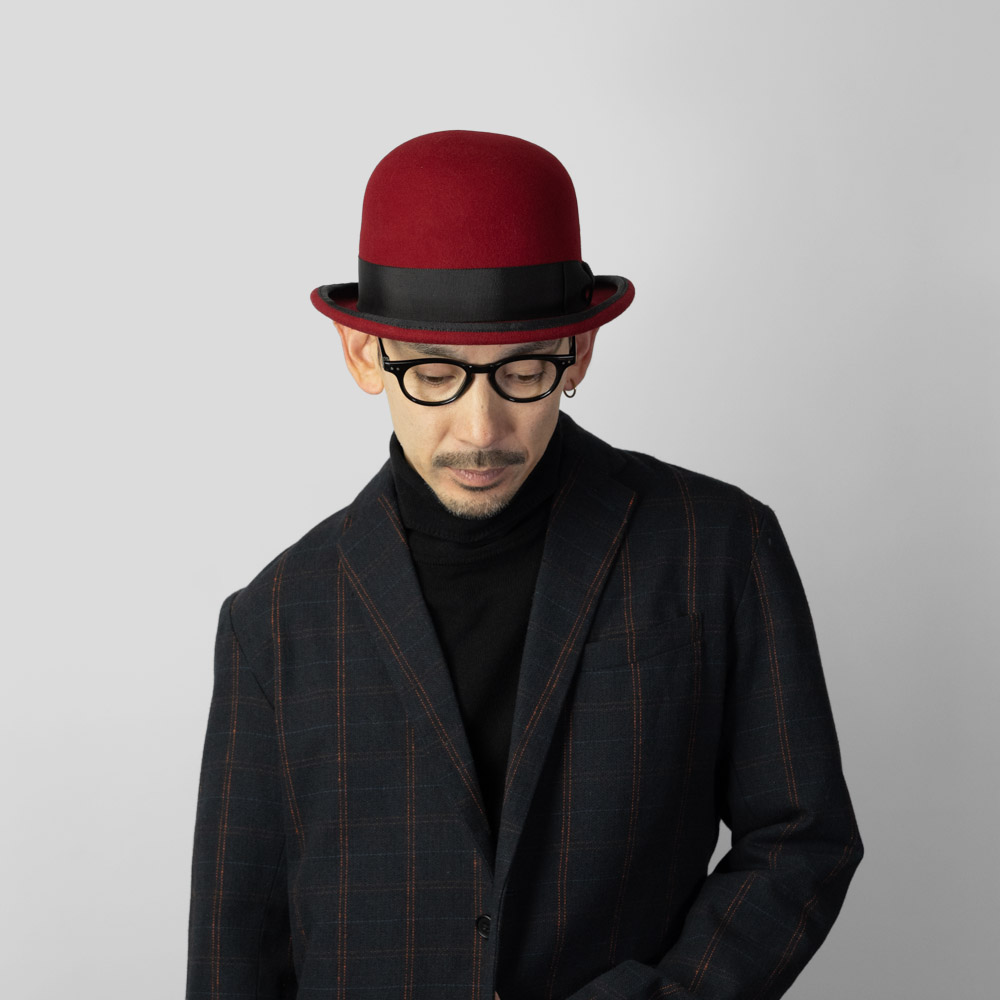 エドハット EDHAT ボーラーハット 日本製 ウール フェルト 帽子 メンズ レディース 山高帽 サイズ調節可 大きいサイズ 小さいサイズ M-16266582R |  | 01