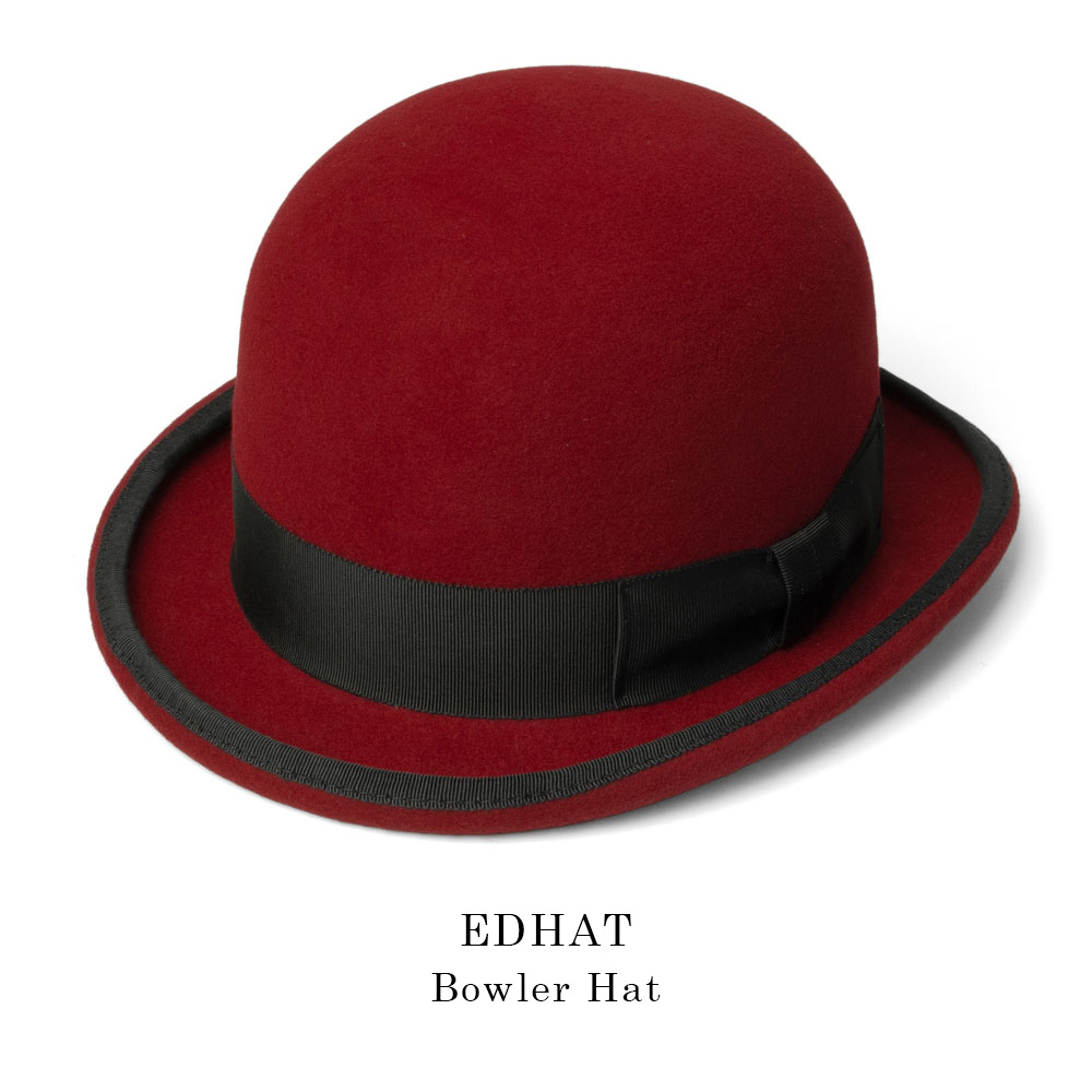 エドハット EDHAT ボーラーハット 日本製 ウール フェルト 帽子 メンズ レディース 山高帽 サイズ調節可 大きいサイズ 小さいサイズ M-16266582R | 
