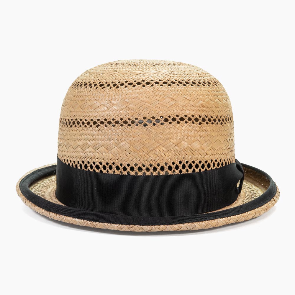 ボーラーハット 夏 メンズ ストローハット ダービーハット 帽子 麦わら