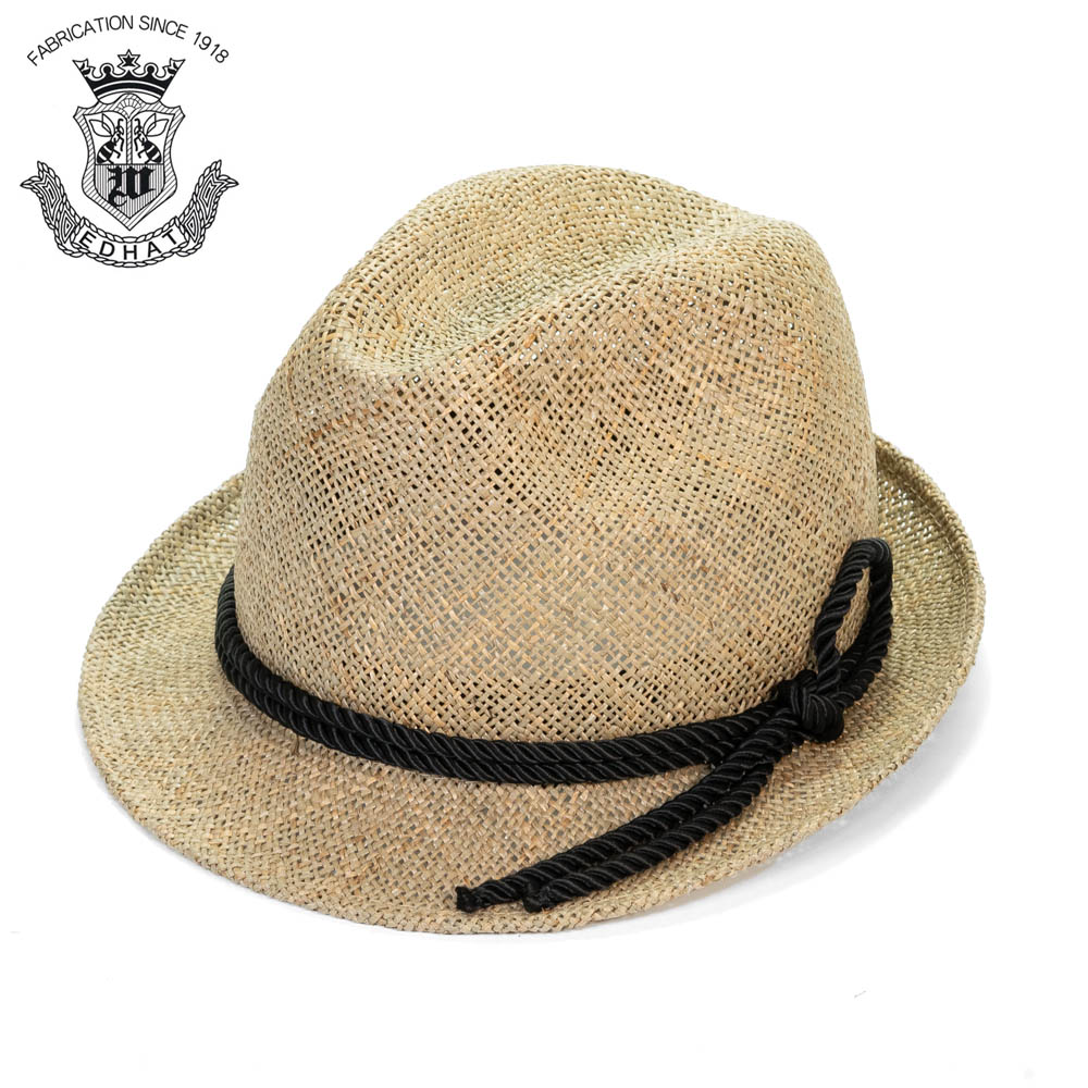 ストローハット メンズ チロリアンハット 帽子 ハット EDHAT