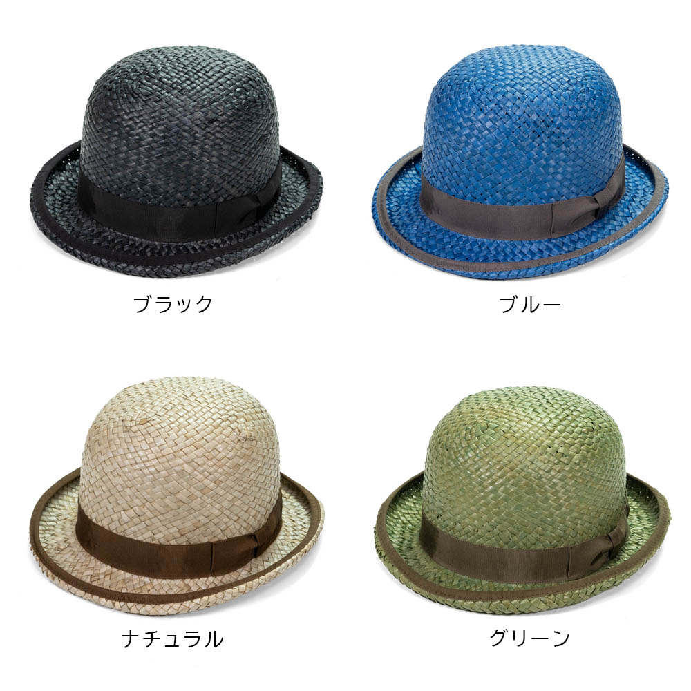 ボーラーハット メンズ 春夏 ストローハット 帽子 EDHAT