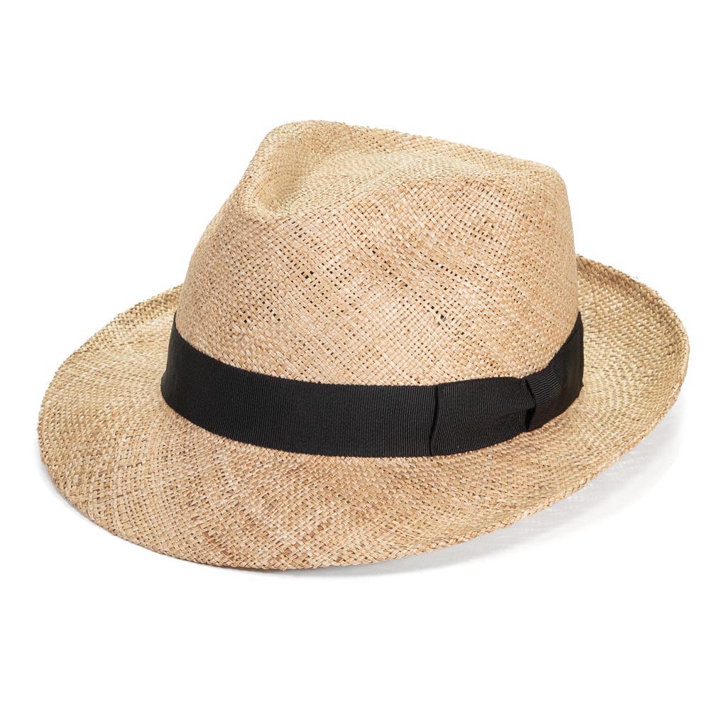 ストローハット メンズ つば広 夏 EDHAT エドハット 麦わら 中折れ
