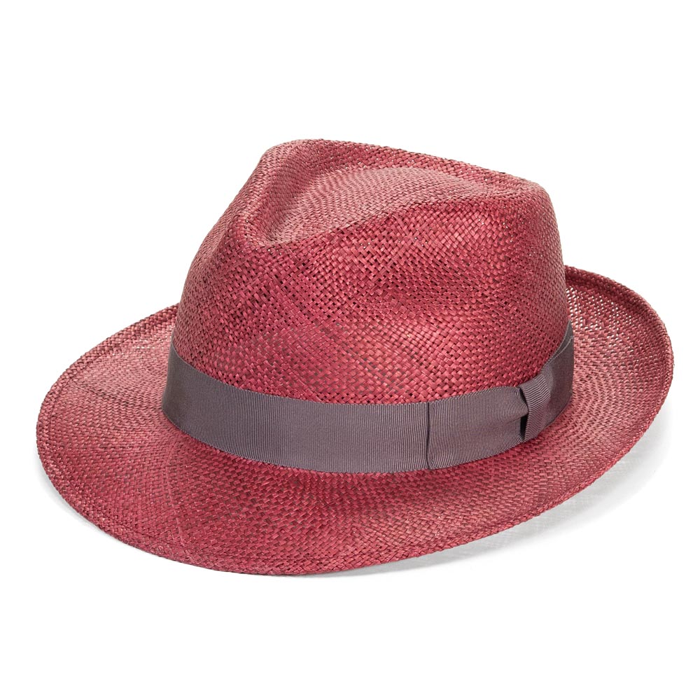 ストローハット メンズ つば広 夏 EDHAT エドハット 麦わら 中折れ