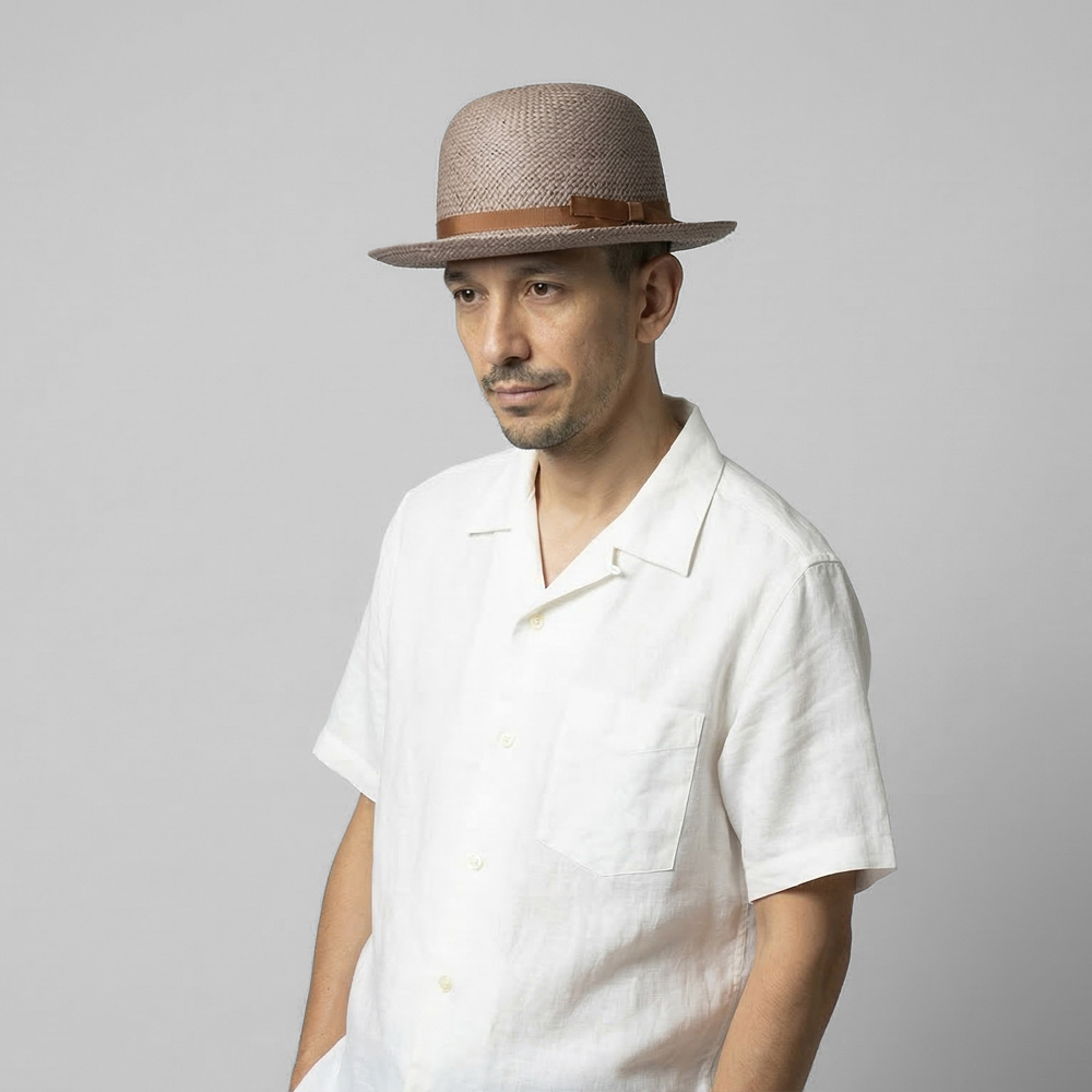 EDHAT エドハット ラフィア 丸天 ボーラーハット ストローハット 日本 EDHAT エドハット ラフィア 丸天 ボーラーハット ストローハット 日本