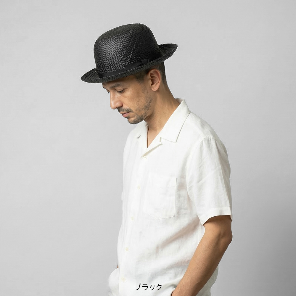 EDHAT エドハット ラフィア 丸天 ボーラーハット ストローハット 日本