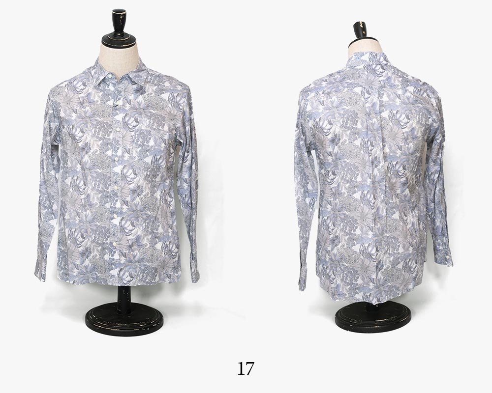 美品 ルミノア シャツ ワンピース リバティコットン100％ 総柄 日本製 匿名 lm007_13.jpg
