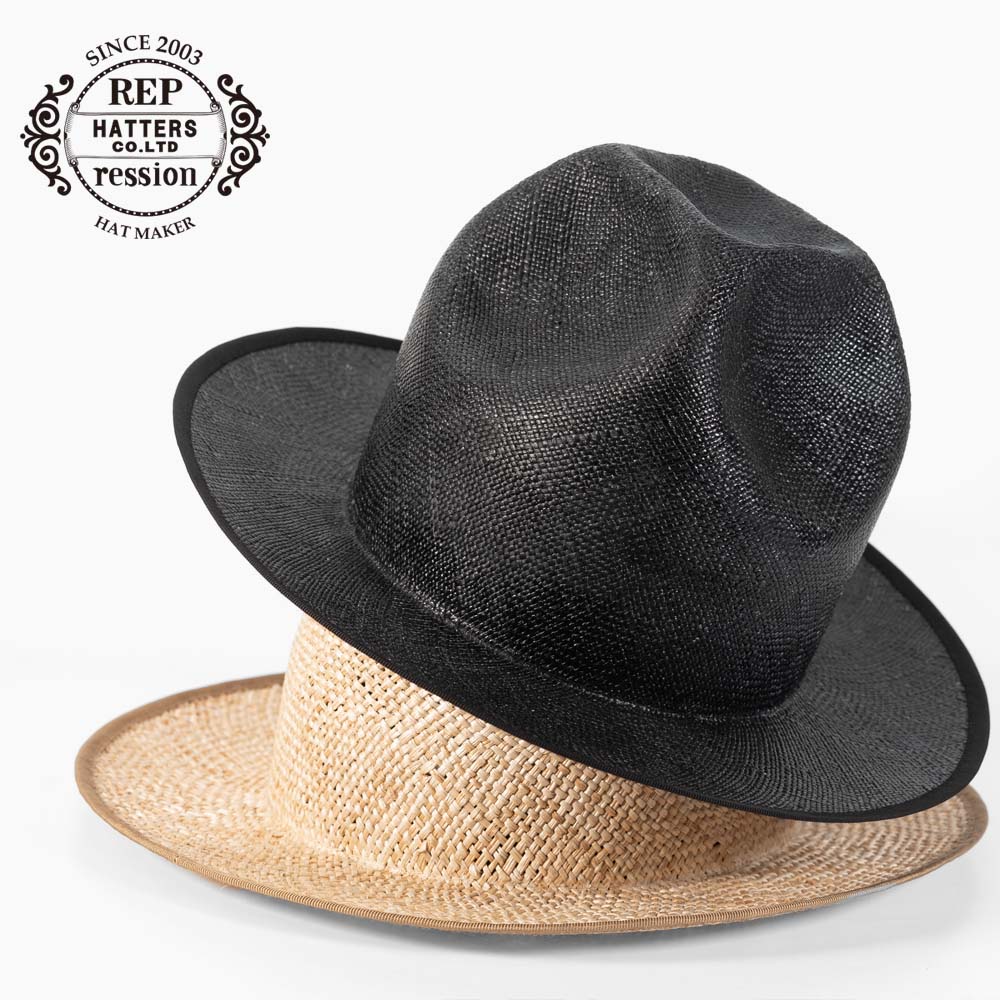 ストローハット マウンテンハット メンズ 春夏 深め つば広 帽子