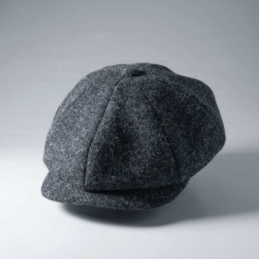 ハリスツイード キャスケット メンズ 秋冬 ウール100％ ツイード