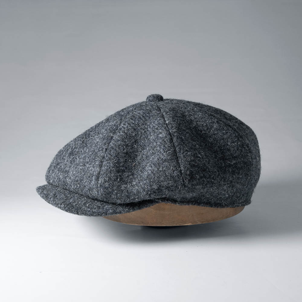 ハリスツイード キャスケット メンズ 秋冬 ウール100％ ツイード