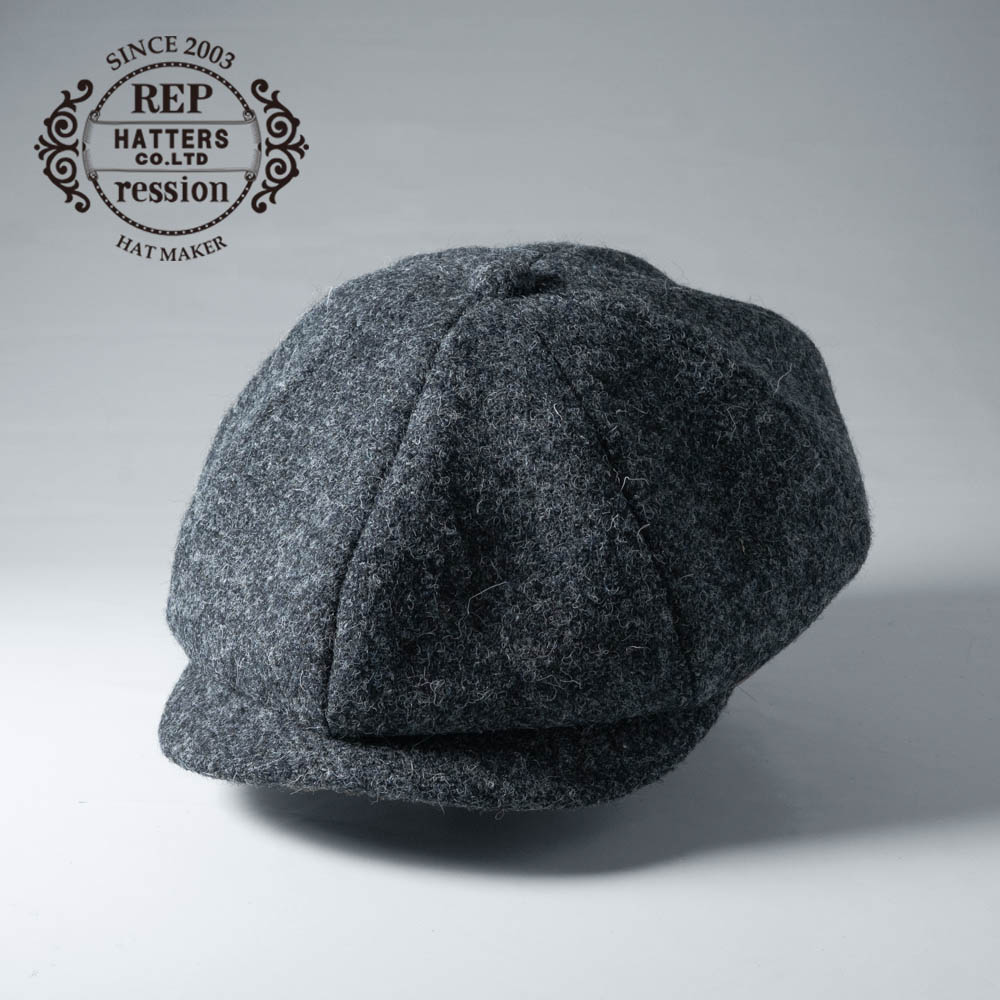 ハリスツイード キャスケット メンズ 秋冬 ウール100％ ツイード