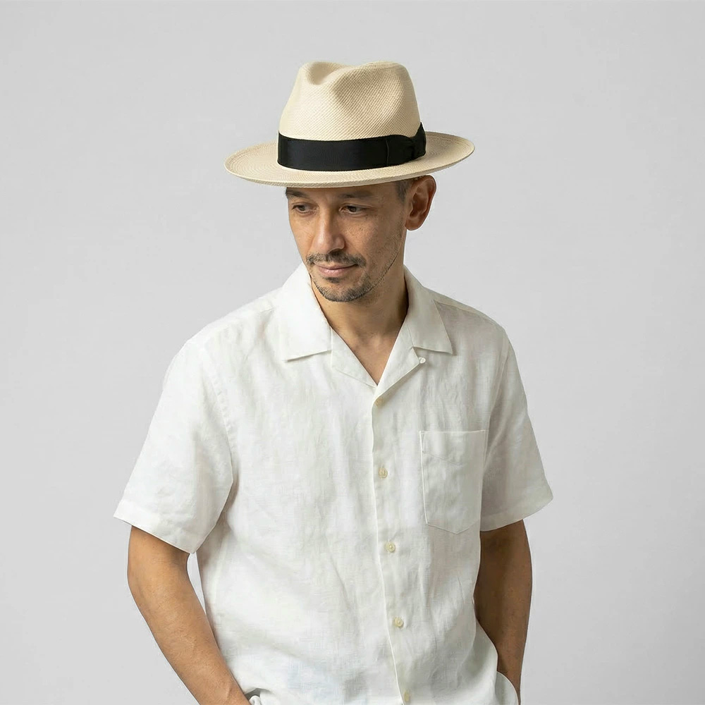 パナマハット 日本製 つば広 中折れハット メンズ 春夏 REPRESSION