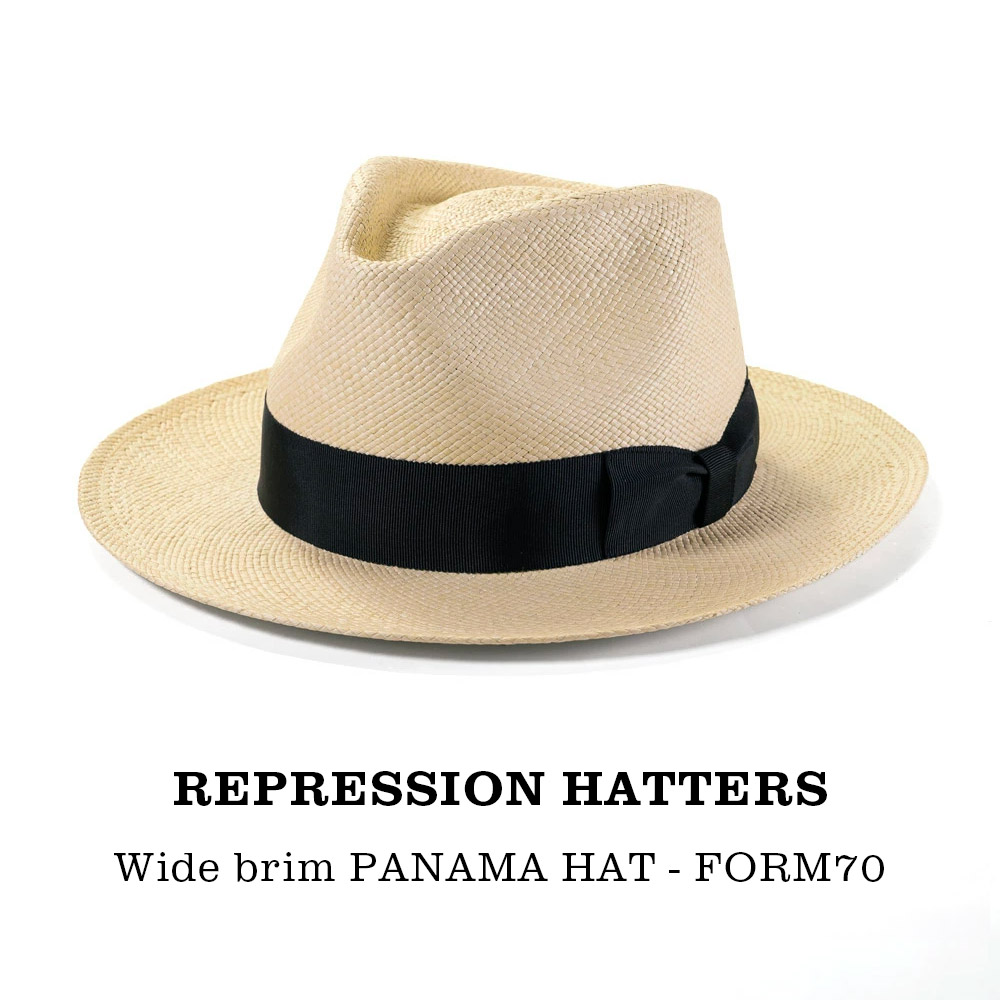 パナマハット 日本製 つば広 中折れハット メンズ 春夏 REPRESSION