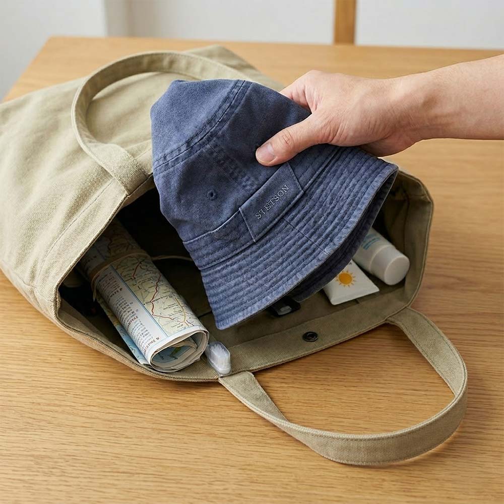 STETSON ステットソン】ストーンウォッシュ バケットハット コットン