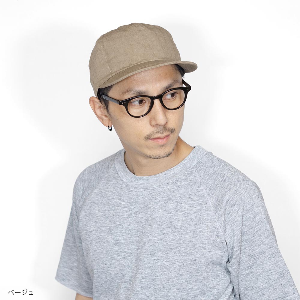 SAVE セーブ ショートバイザー CAP キャップ コットンリネン 綿麻