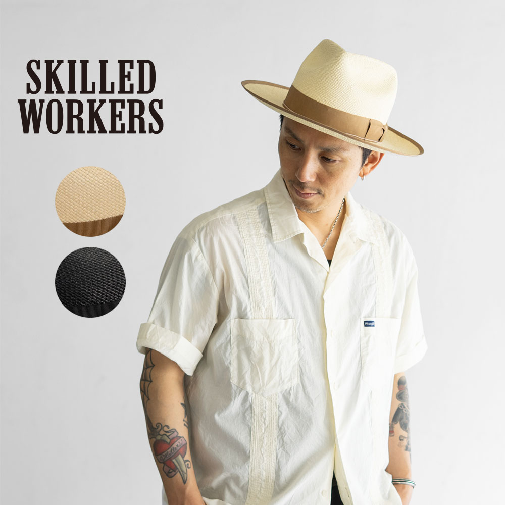 【オマケ付】override PANAMA パナマハット　ストローハット OVERRIDE PANAMA ROLL-UP FEDORA | 58cm(58) BLACK (01