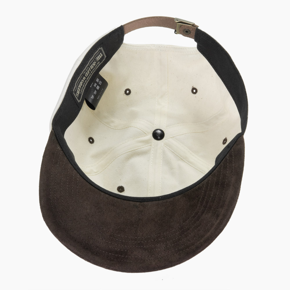 黒のキャップ レザー調バックストラップ RETRO CROWN CAP(BLACK) | ALLAROUND