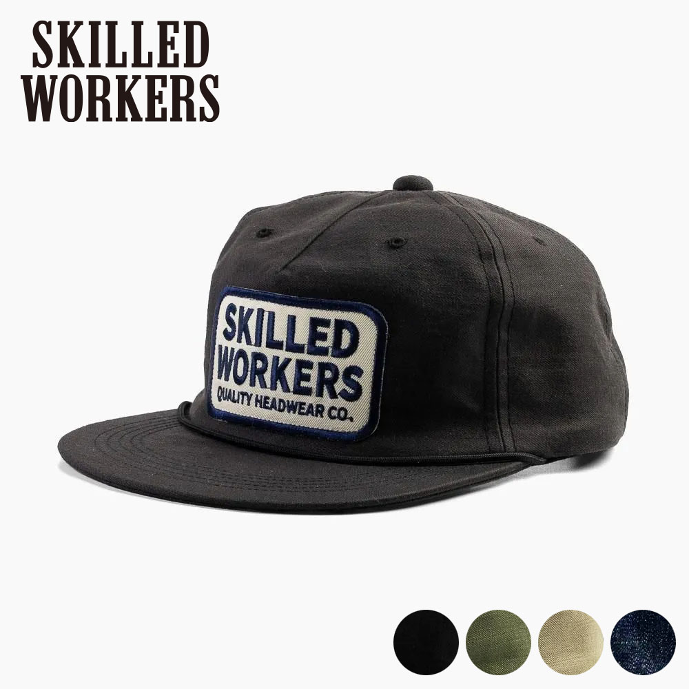 TheSkilledWorkers キャップ メンズ 帽子 春夏秋冬 デニム コットン 短いつば フラットバイザー トラッカー 調節可 アメカジ ワーク S-202501110_1 | 