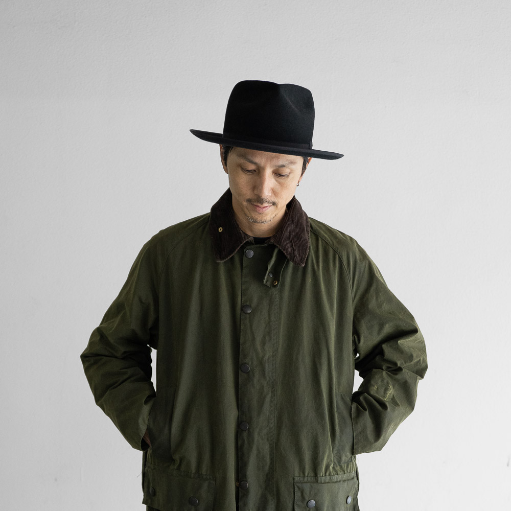 SKILLED WORKERS】ウールフェルト つば広 中折れハット ヴィンテージ